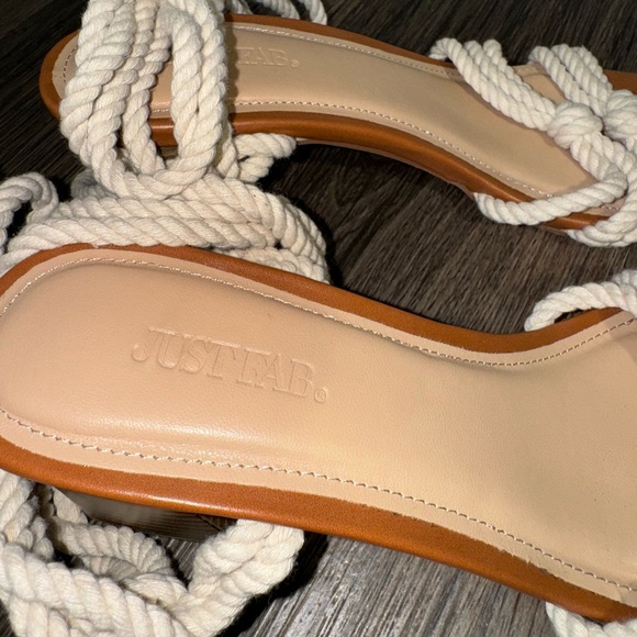 Rope lace summer sandals, women’s size 9 - Picture 6 of 7